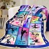 1pc Sport Girl Print Flannel Blanket, Soft Cozy Throw Blanket Nap Blanket For Travel Sofa Bed Office Home Decor, Birthday