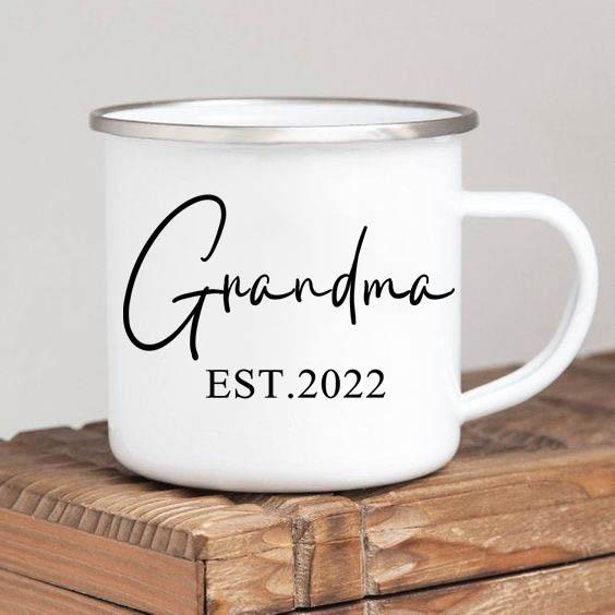 Mothers Day Gift For Grandmother  Worlds Best Grandma Coffee Mug Grandma Drink Enamel Mugs Granny Grandmother Birthday Gifts