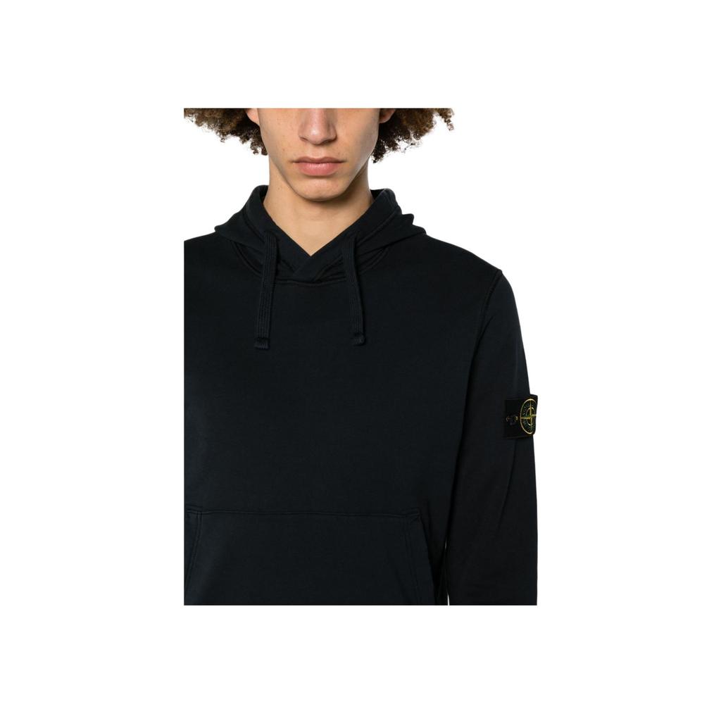 STONE ISLAND Ss24 Solid Color Hooded Pullover Sweatshirt Men Sweatshirt Dark-Blue 801564151-A0020
