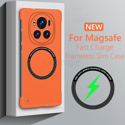 Berėmio magnetinio dėklo Magsafe plonas dėklas Honor Magic6 Pro Magic 6 Pro 5G belaidžiam įkrovimui, kietas galinis dangtelis