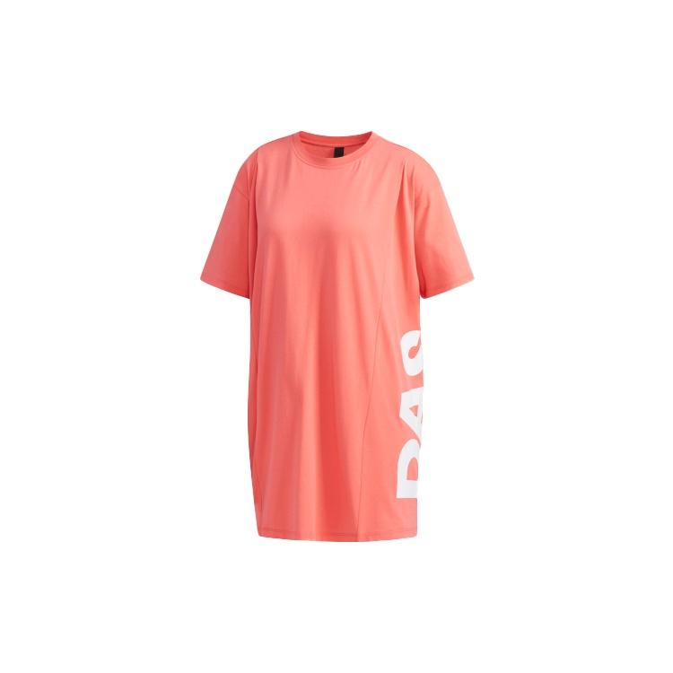 (WMNS) adidas Side Large Alphabet Printing Short Sleeve Lens Pink Women s DV0751 S