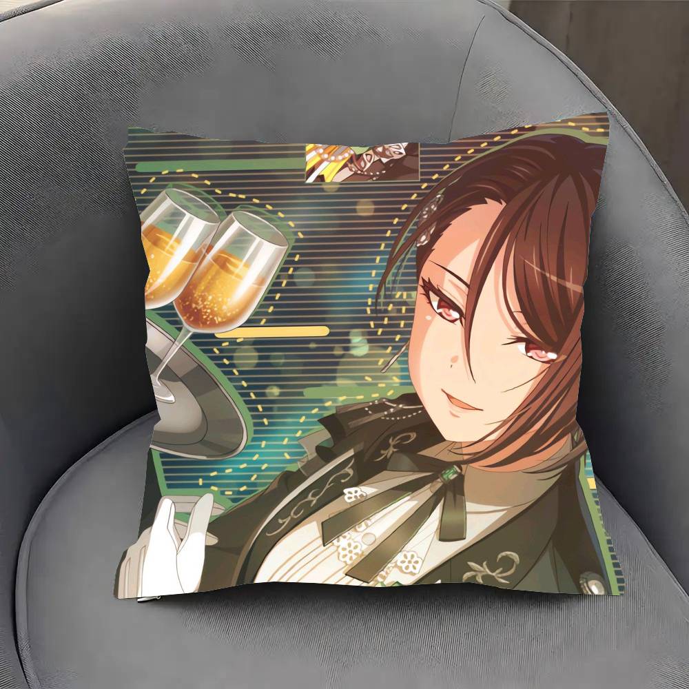 

Яшіо Руї Аніме BanG D-Dream Наволочка Модна Квадратна Наволочка Спальня Диванна Кімната Інс Декор Дозвілля 12x12Inch