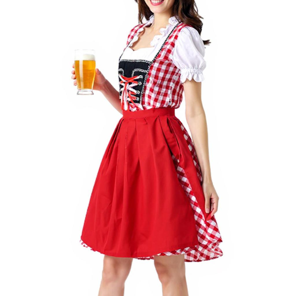 Women's Oktoberfest Costume German Dirndl Dress Traditional Bavarian Carnival Party  Beer Cosplay