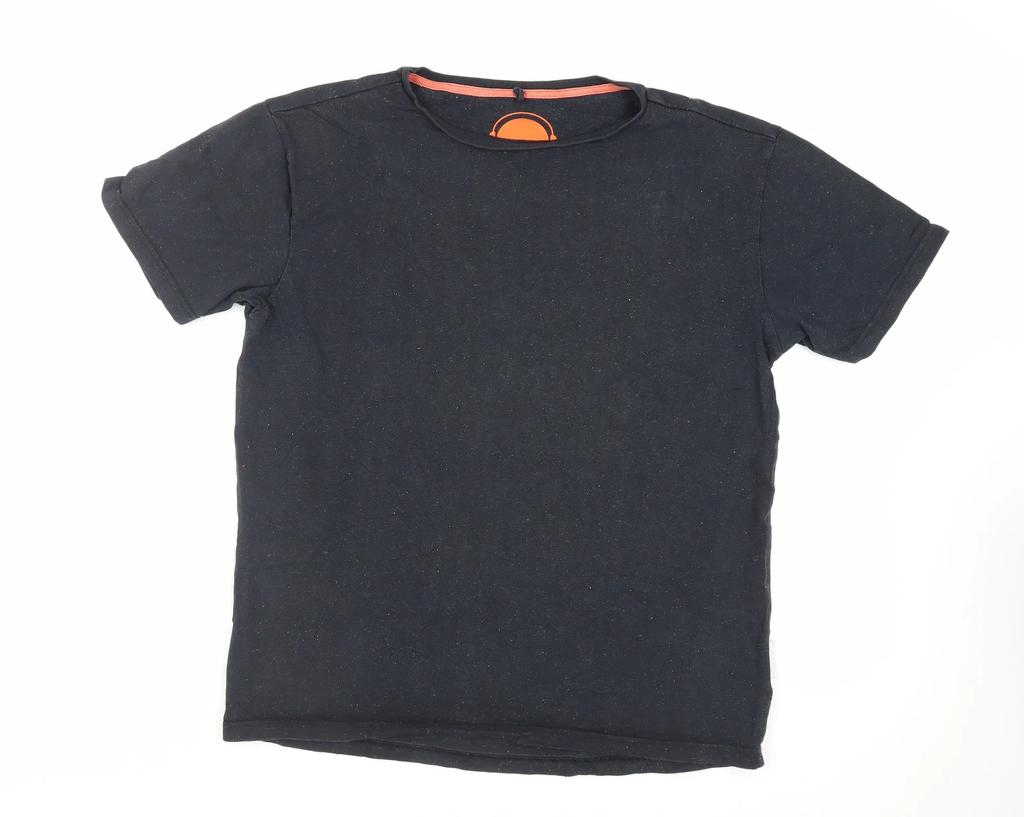 Humor Mens Black Cotton T-Shirt Size L Crew Neck
