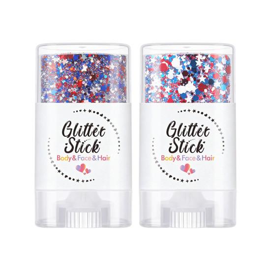 Independence Day Body Patriotic USA Glitter Stick Face Hair Flag Glitter Accessories Sparkling