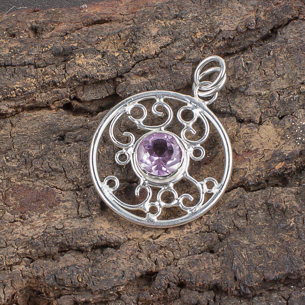 Morganite Pendant, Handmade Gemstone 925 Solid Sterling Silver Pendant Dazzling Jewelry, For Engagement Gift