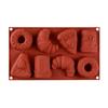 Silicone Baking Mold with 8 Cavities for Donuts Croissants Cake Slices and Holiday Shapes Flexible Non-Stick Bakeware for Christmas Baking