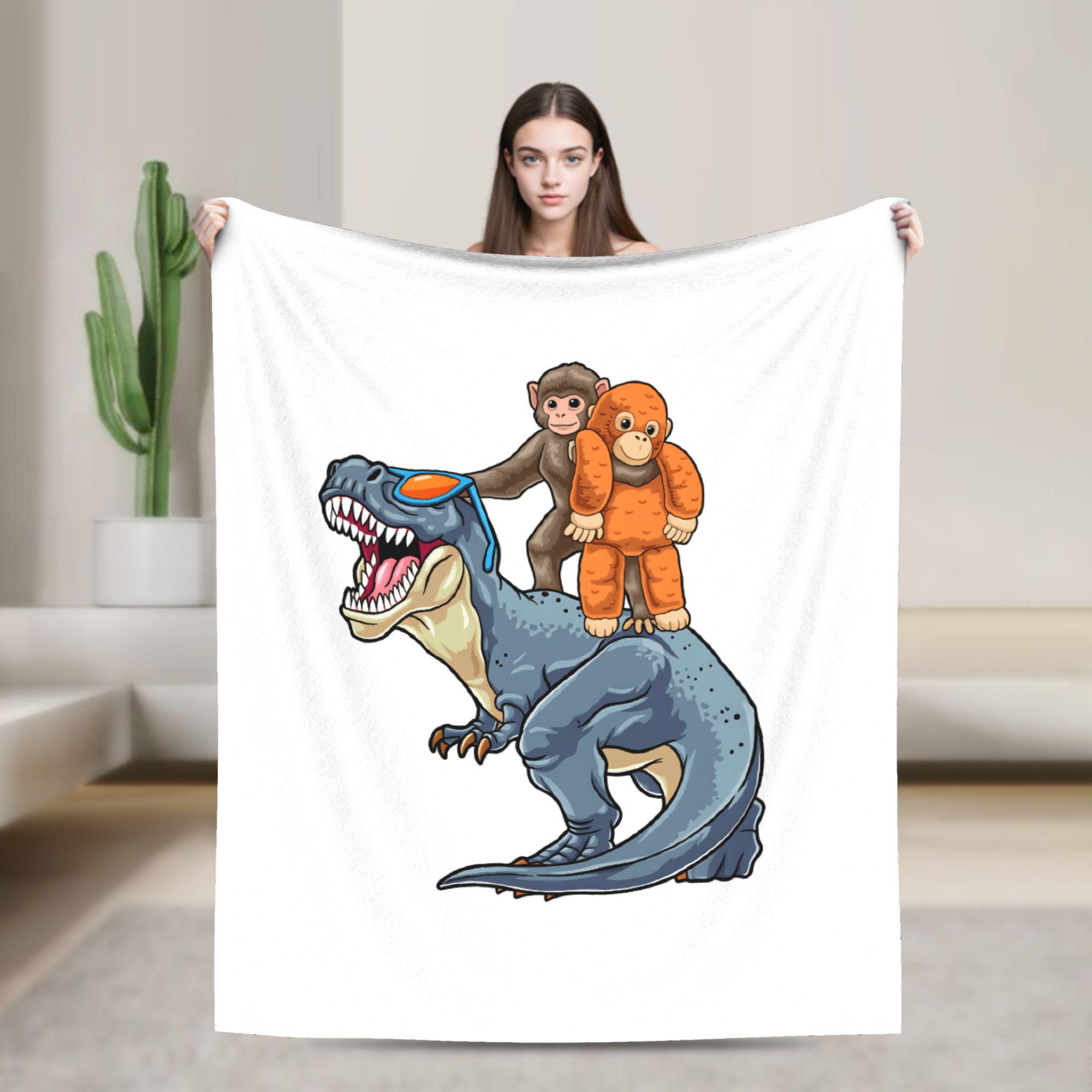 

Monkey Punch Blanket Quality Warm Cozy Throw Blanket Winter Travel Outdoor Trend Bedspread 75x90cm