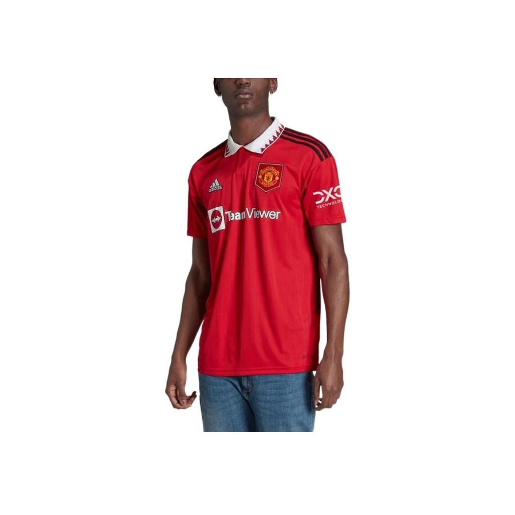 Adidas Manchester United Fan Edition Football Short Sleeve T-Shirt Men Tops Red H13881