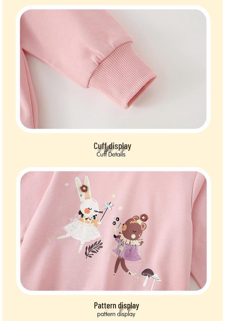 Children's Cartoon Animal Print Round Neck Sweatshirt – Autumn/Winter Collection
