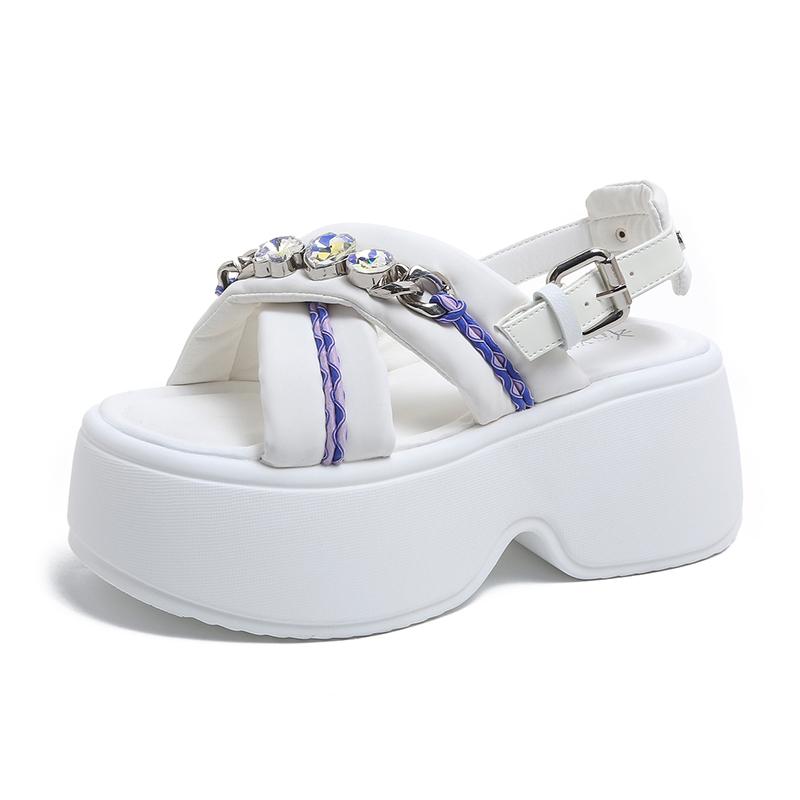 Fashion New Summer Wedges Sandals 8CM Ladies Beach Slippers High Heels Sandals Women Casual Platform Chunky Flip-Flops Sandalias Mujer