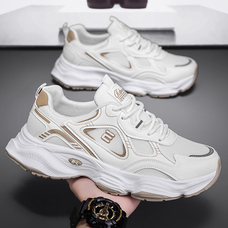 Shoes Men's 2025 Spring Men's Shoes White Sneakers Men's Trend Casual Travel Shoes Low Top Versatile Running Shoes