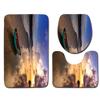3D Landscape Bathroom Toilet Three-Piece Floor Mat Door Mat Bathroom Carpet
