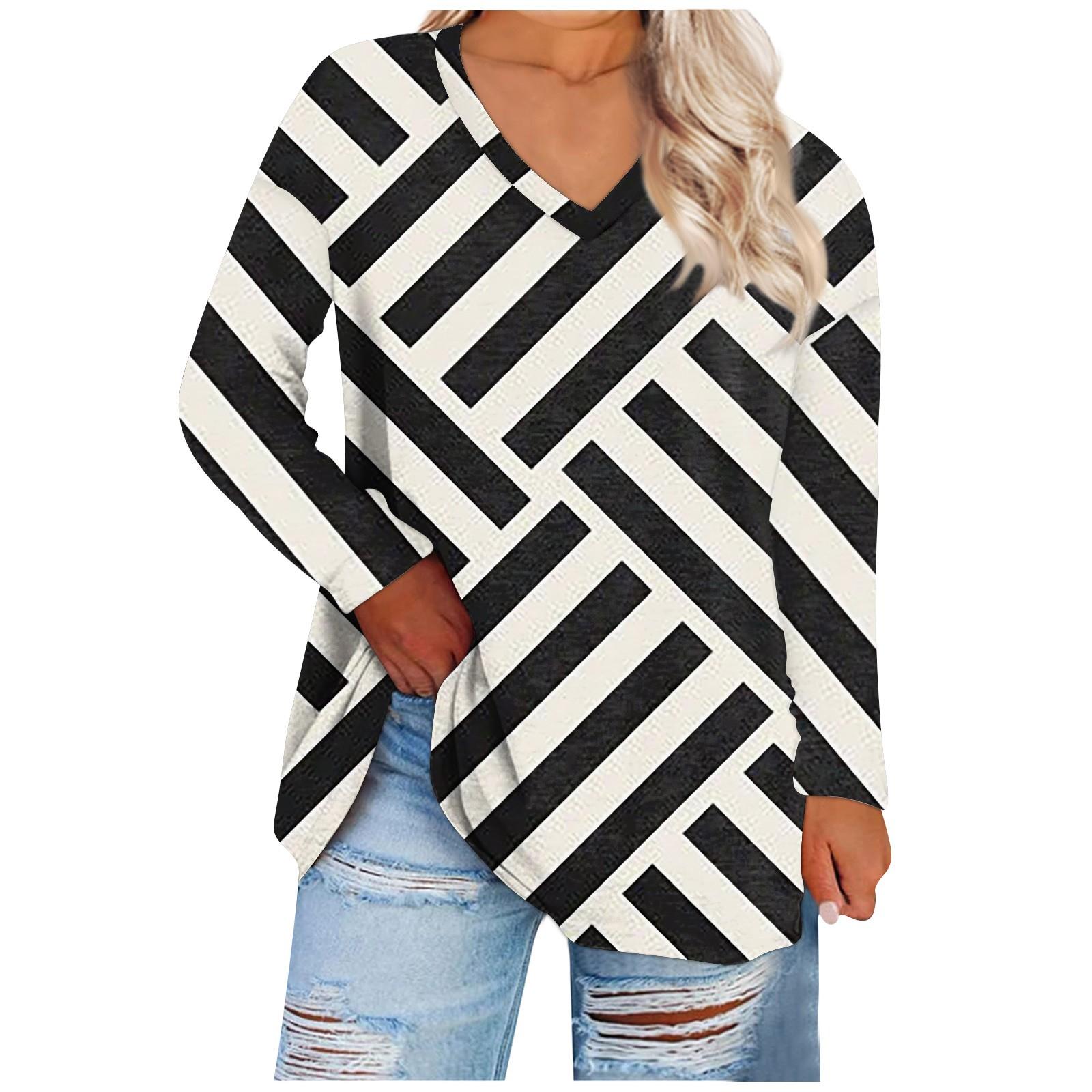 

Жіноча вільна та зручна повсякденна футболка з довгими рукавами та круглим вирізом XXXL хакі