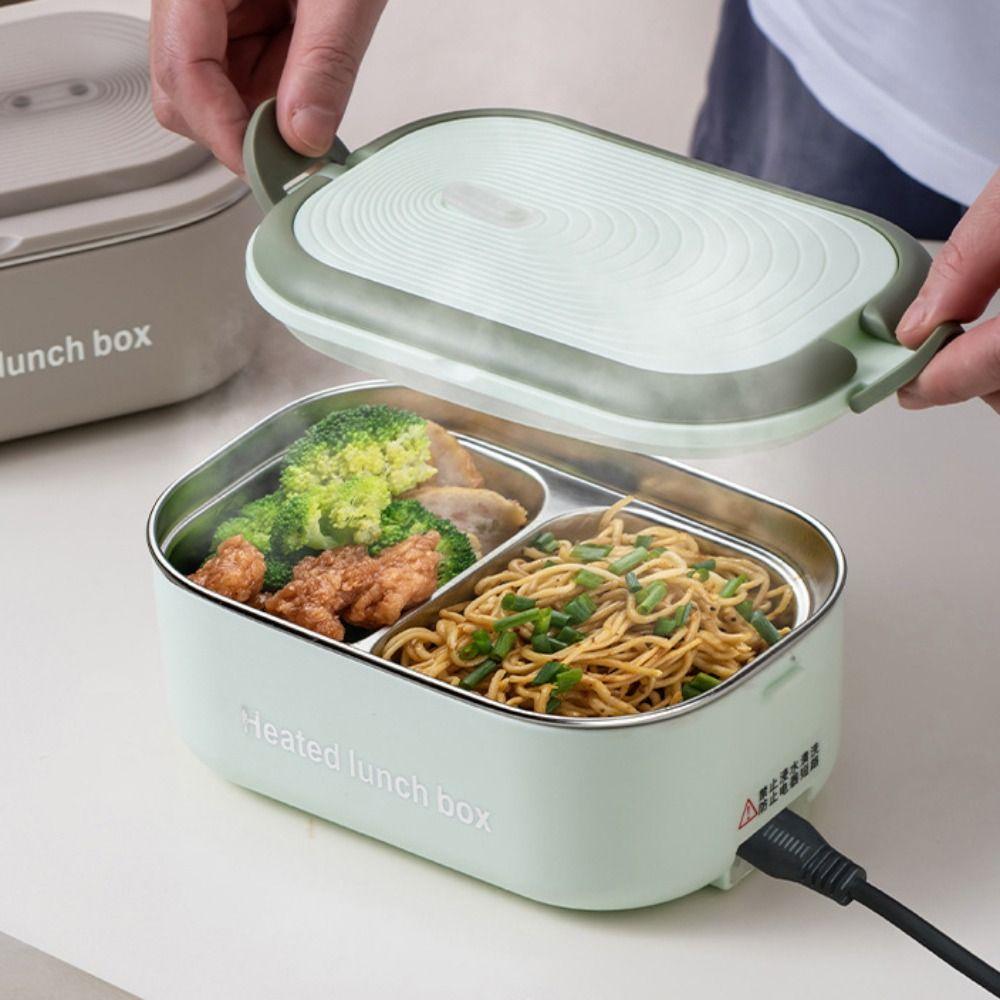 UK/EU/US Plug Electric Heated Lunch Box Stainless Steel Travel Food Warmer  Worker