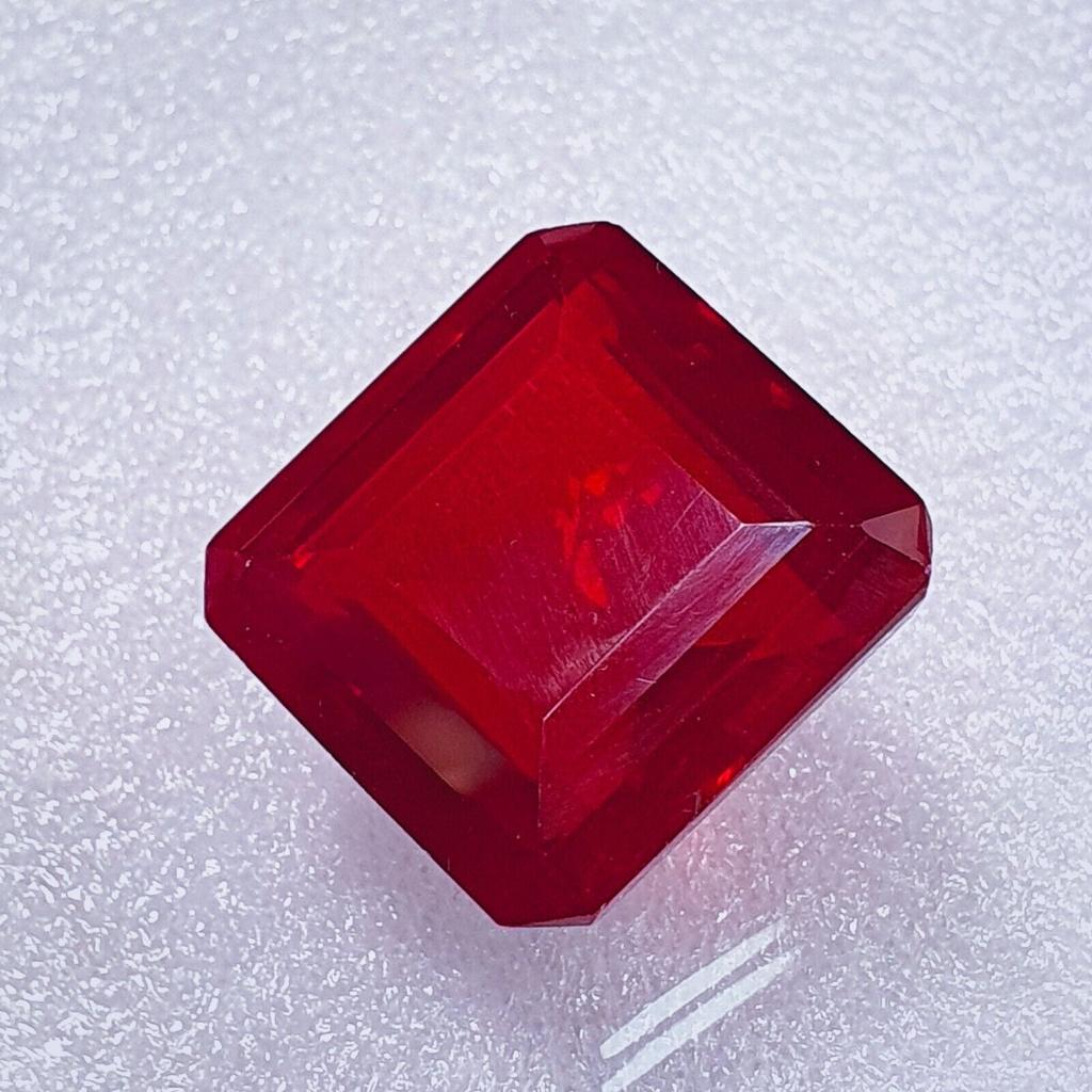 AAA Natural Blood Red Mozambique Ruby Loose Emerald Cut Gemstone 68 Ct P454