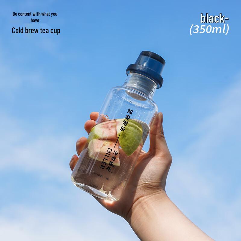 Diller High Borosilicate Glass Portable Cold Brew Tea Bottle