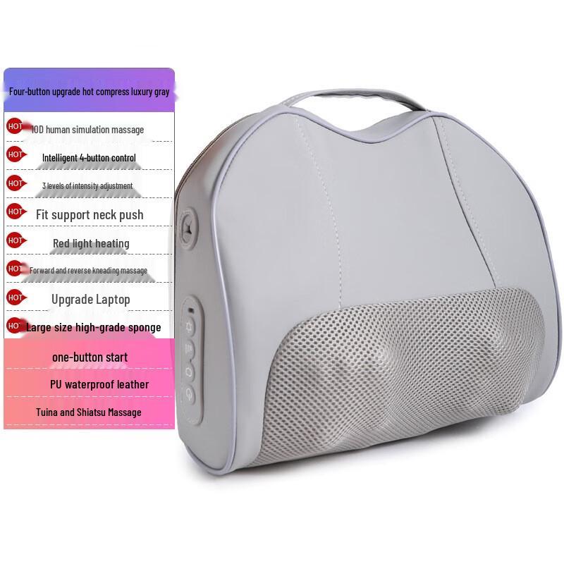 WEZHO Portable Neck and Lumbar Massager Pillow