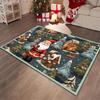 Santa Claus Christmas Rug - Soft, Non-Slip, Hand-Washable Indoor Doormat with Anti-Skid Backing, Ideal for Living Room and Bedro