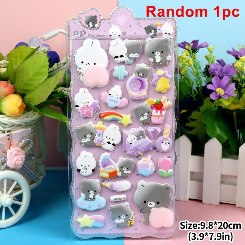 3D Cute Animal Butt Stickers Plush Pinched Happy Buttocks Sticker Stress Ease Puffy Sticker For Diy Scrapbook Phone Case Decal