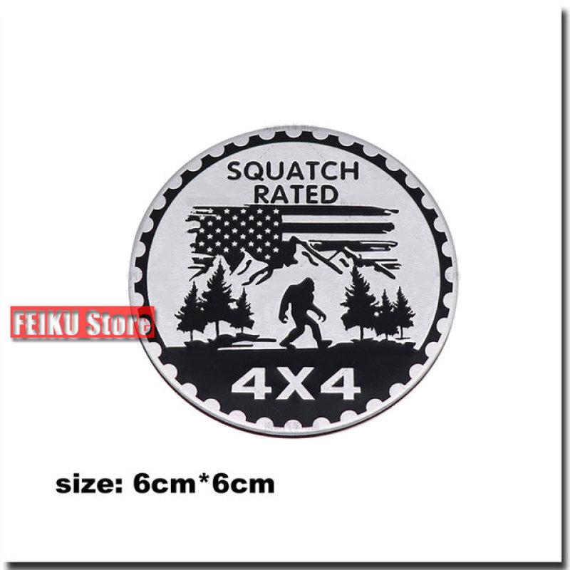 Off-road 4X4 Logo Aluminum Metal Car Badge Stickers Personality Pattern SUV Four-Wheel Drive Emblem Body Decals Accessories