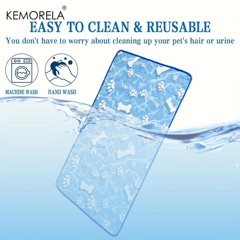KEMORELA Large Dog Cooling Pad Self-Cooling Ice Silk Pad Washable Pet Dog Cooling Mat for Summer Comfortable Dogs And Cats