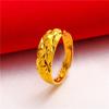 Gold Plated Women'S Open Adjustable Ring Lucky Transfer Flower Finger Ring For Women Wedding Bride Jewelry Accessories