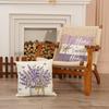 New Spring Purple Lavender Pillow Case Series Linen Print Living Room Sofa Decorative Cushion Pillow