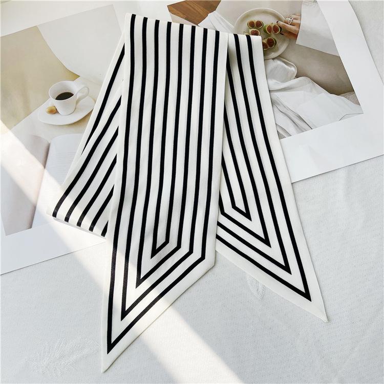 

Длинный шелковый шарф-мешок, галстук, женская шея, узкие шарфы, повязка на голову, платок, принт лошади, брендовая женская шейная лента, весна, новинка