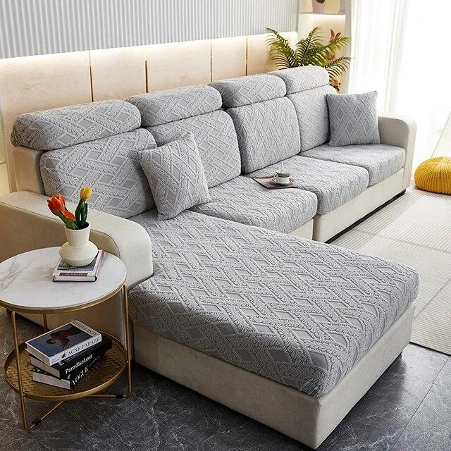 Thick Jacquard Sofa Seat Cushion Cover Stretch Sofa Cover for Living Room Washable Removable Furniture Protector Couch Slipcover