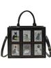 Fashionable Women's Tote Bag with Unique Cat Elf Illustrations and Adjustable Strap