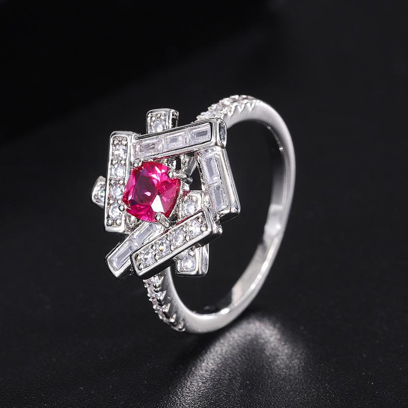 

Регулируемое кольцо с рубином, изысканный подарок на день рождения на праздник Циси, ожерелье, кулон 2024 года, ювелирные изделия