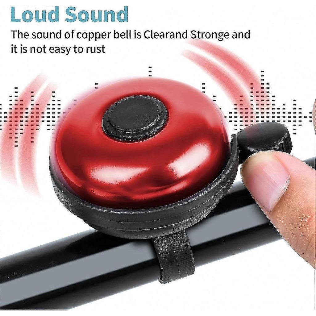Classic Bike Bell, Aluminum Bicycle Bell, Loud Crisp Clear Sound Bicycle Bike Bell for Adults Kids