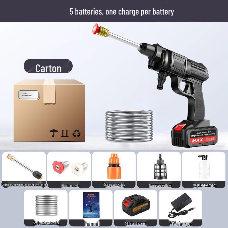 Lithium Battery High Pressure Car Wash Water Gun