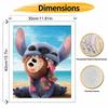Disney Oil Painting DIY Digital Painting Stitch and Coconut HandPainted Wall Art for Living Room and Entryway Decoration.