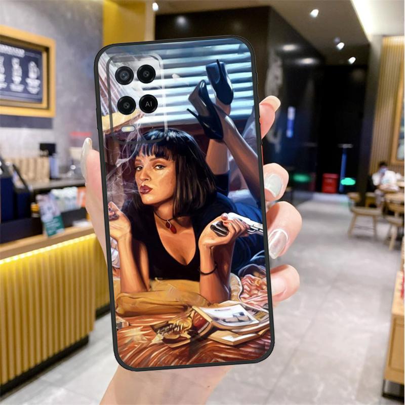 Mia Pulp Fiction Case For Oppo A96 A76 A16 A17 A18 A60 A80 A40 A38 A58 A78 A98 A94 A74 A54 A15 A57 A77 A5 Pro