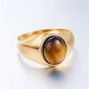 2026 Gold Inlaid Gemstone Ring, Stylish and Simple Women's Jewelry Accessories Ring