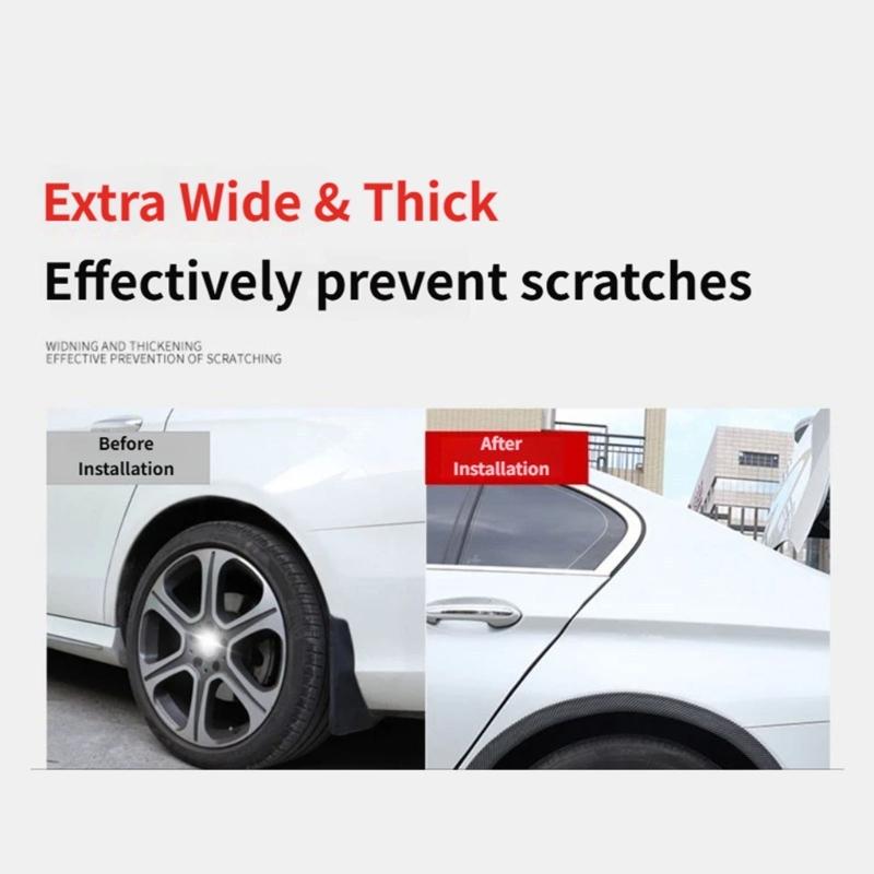 Universal Wheel Fenders Trim Protective Strips Heat Resistant PVC Wheel Eyebrow Protector For Vehicle Appearance