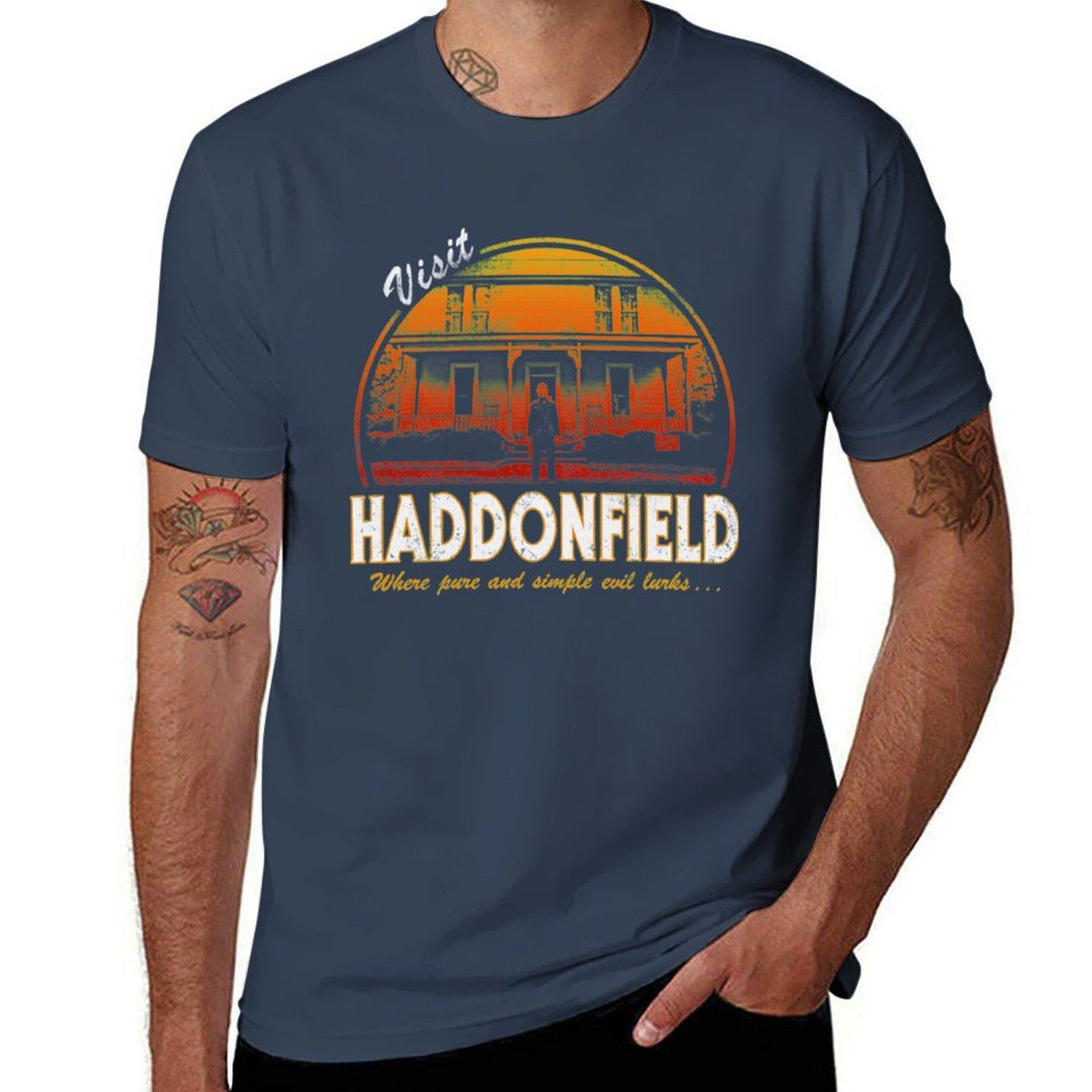 Visit Haddonfield Tshirt Casual Basic Short Sleeve Tshirt S