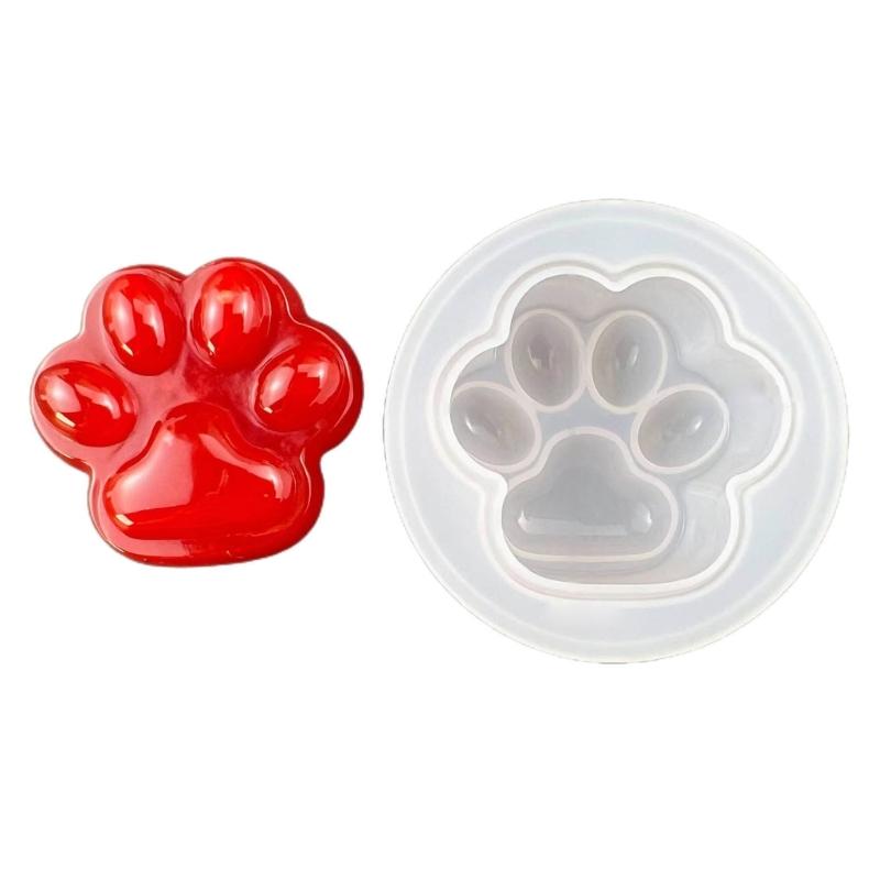 Lovely Cat Paw Charm Silicone Mold Frosted Texture/Crystal DIY Craft Epoxy Resin Molds Pendant Jewelry Tools Accessory