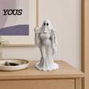Niche Personality Statue Ghost Lady Ornament, Durable PLA 3D Printing Halloween Figure, Exquisite Texture Sculpture Full of Mystery Collectible,