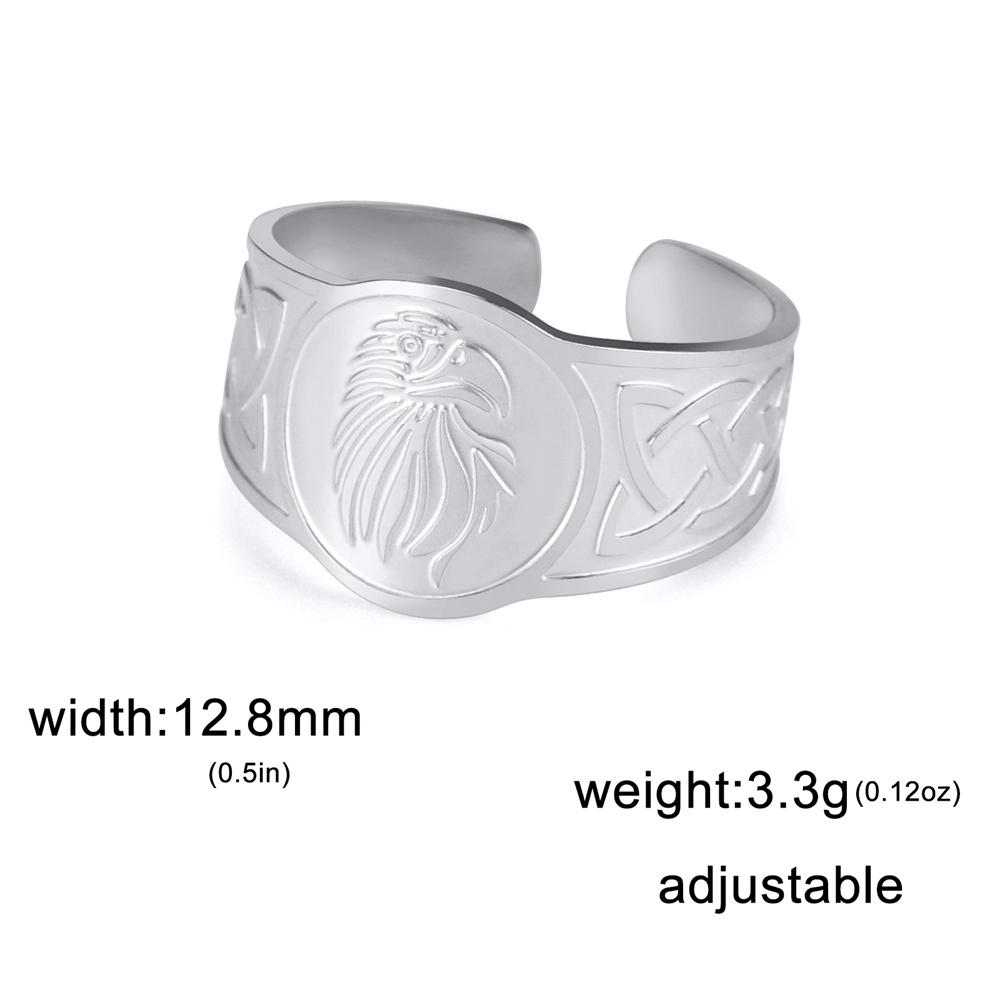 

My Shape Lion Rings for Men Punk Celtics Knot Animals Resizable Stainless Steel Finger Ring Nordic Vintage Jewelry Amulet Gifts