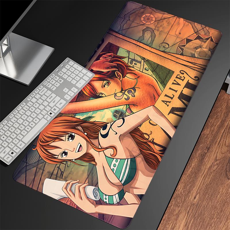 Large Mouse Pad Gamer Home Computer Hd Mousepad Oone Ppiece Nami Keyboard Pad Kawaii Anime Desk Mat Anti Fray Gaming Mouse Pad