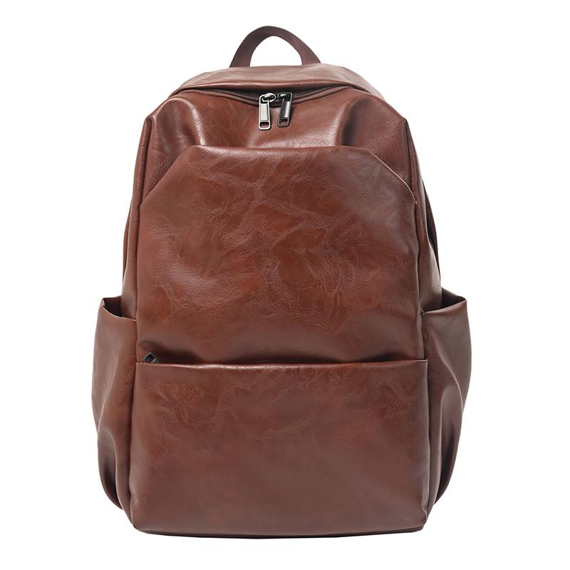 Ретро Унисекс Рюкзак ПУ Большой Вместимости Дорожный Рюкзак Школьная Сумка для Студента