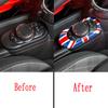 Car Center Console Multimedia Button Gear Panel Housing Cover Sticker For MINI One Cooper F55 F56 F57 Auto Car Accessories