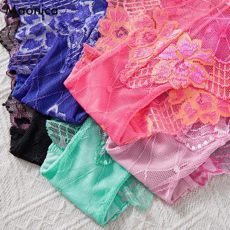 Taglia Europea Mutandine di Pizzo Arcobaleno da Donna Mutandine da Donna Multicolore Cavallo in Puro Cotone Estivo Mutandine da Donna a Vita Media Intimo Colore Lecca-lecca