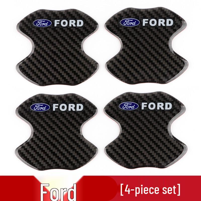 

Хит продаж: Трендовая наклейка на чашу двери автомобиля из углеродного волокна, устойчивая к царапинам 4 Pieces Door Bowl Stickers