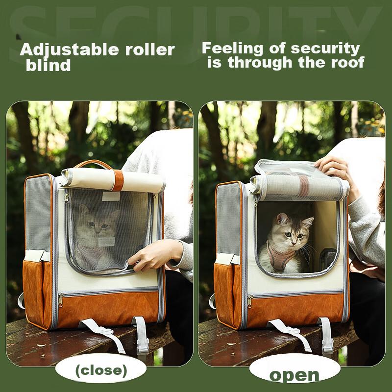 Hoopet Cat Carrier, Large Capacity, Portable and Breathable Backpack for Ragdoll, Suitable for Puppies And Outdoor Use, for 10kg Cats and 7.5kg Dogs
