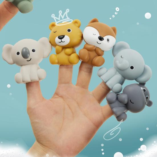 Finger Puppets Bath Toys for Kids Stacking Sensory Finger Puppets Educational Learning