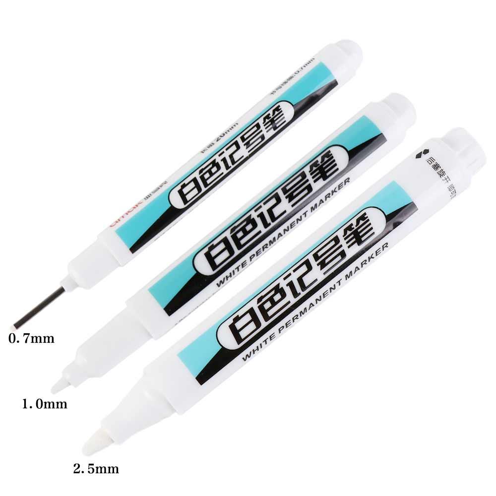 Not Easy To Fade White Marker Pens 0.7mm/1.0mm/.2.5mm Oily Marker Pen  Rock Painting